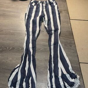 Saints & Hearts Stripped Flare Jeans